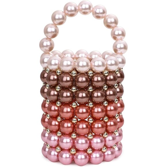 Handbags - Luxury Handmade Pearl Beaded Evening Bag – Perfect for Weddings & Formal Events